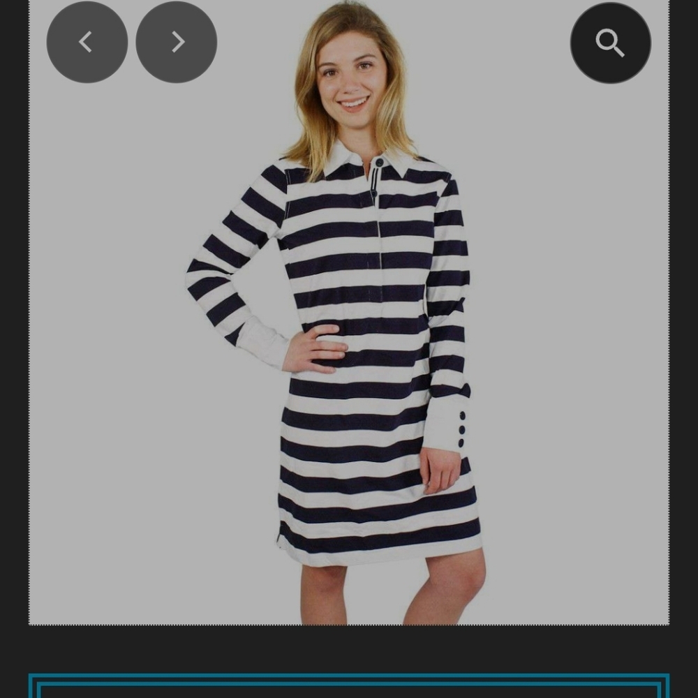 Striped Blue and White Dress